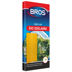 Lep do szklarni i pod osłony, żółty - wabi i zatrzymuje szkodniki, np. ziemiórki - BROS - 10 szt.