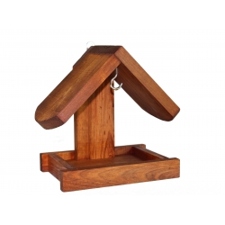 Karmnik dla ptaków - do powieszenia na ścianie - brązowy
