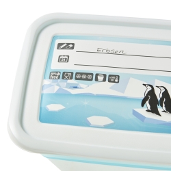 Zestaw 3 pojemników prostokątnych na żywność - Mia "Polar" - 1,25 litra - lodowy niebieski