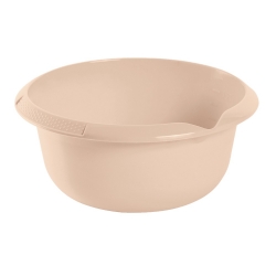 Miska okrągła z wylewką - śr. 20 cm - kremowy