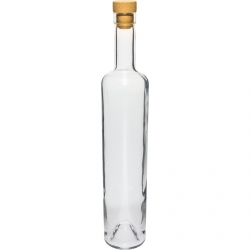 Butelka Marina z korkiem - biała - 500 ml