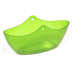 Podłużna osłonka na storczyki Wena - zielona transparentna - 35 cm