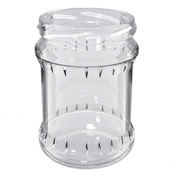 Słoiki zakręcane szklane na przetwory - fi 82 - 500 ml z zakrętkami w groszki - 32 szt.