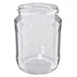 Słoiki zakręcane szklane na miód - fi 82 - 720 ml z zakrętkami - "Pszczoła na czarnym tle" - 32 szt.