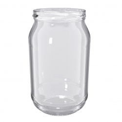 Słoiki zakręcane szklane, słoje - fi 82 - 900 ml ze złotymi zakrętkami - 120 szt.