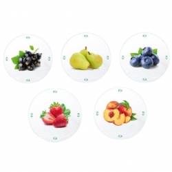 Słoiki zakręcane szklane na przetwory z owoców - fi 82 - 500 ml z zakrętkami owoce na białym tle - 120 szt.