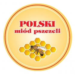 Słoiki zakręcane szklane na miód - fi 82 - 720 ml z zakrętkami "Polski miód" - 32 szt.