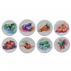 Słoiki zakręcane szklane na przetwory z warzyw - fi 82 - 250 ml z zakrętkami - 8 szt.